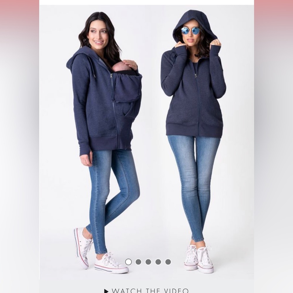 Seraphine 3 in 1 maternity hoodie in navy blue